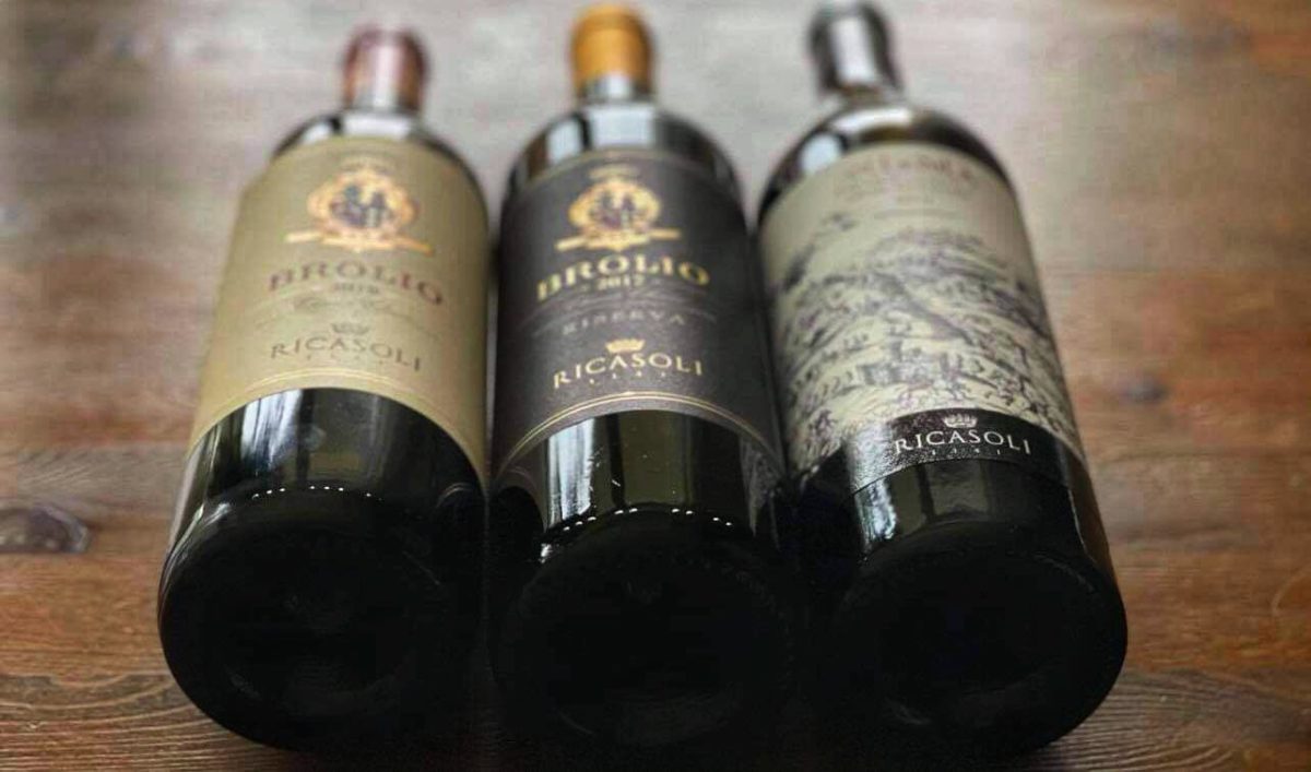 Drei Chianti Classico Flaschen von Barone Ricasoli
