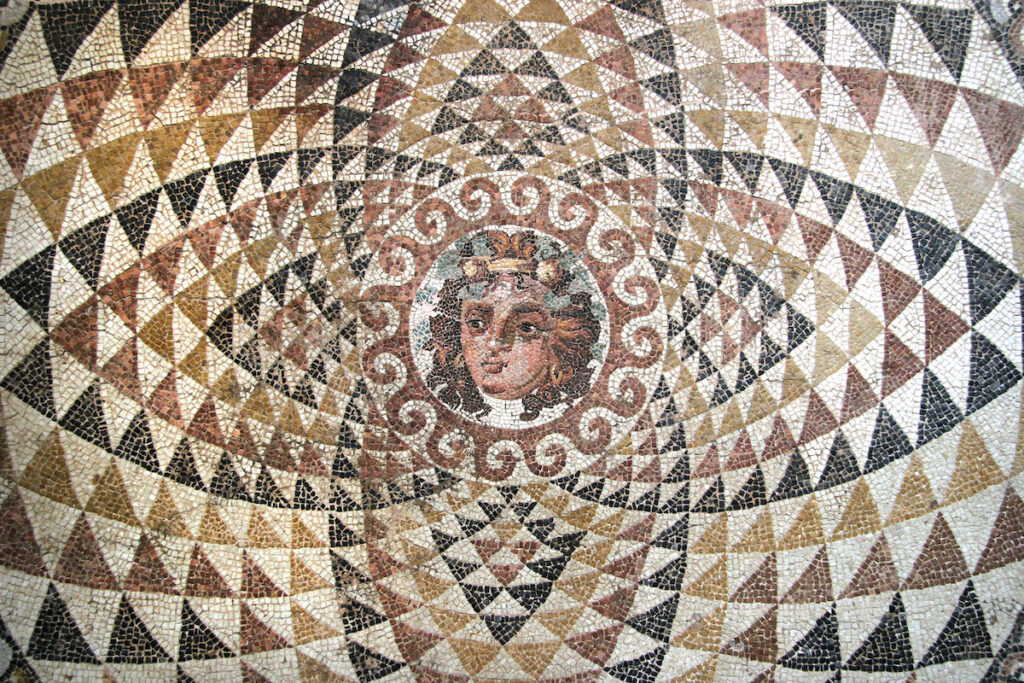 Dionysos-Mosaik in den Ruinen von Korinth